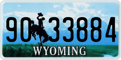 WY license plate 9033884