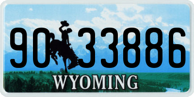 WY license plate 9033886