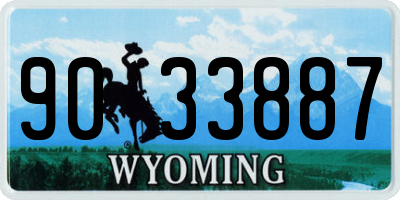 WY license plate 9033887
