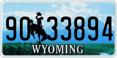 WY license plate 9033894