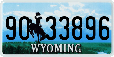 WY license plate 9033896