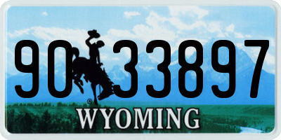 WY license plate 9033897