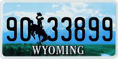 WY license plate 9033899