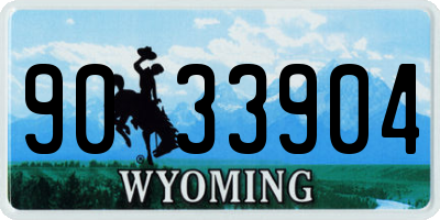 WY license plate 9033904