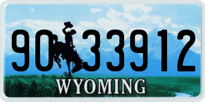 WY license plate 9033912