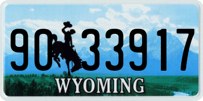 WY license plate 9033917