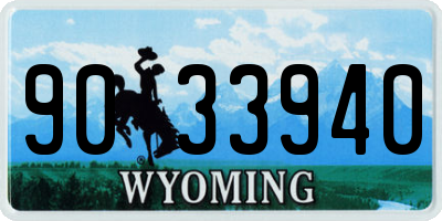 WY license plate 9033940