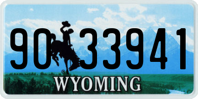 WY license plate 9033941