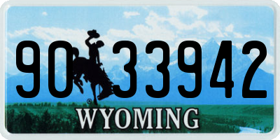 WY license plate 9033942