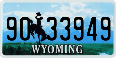 WY license plate 9033949