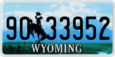 WY license plate 9033952