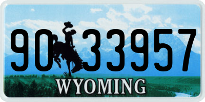 WY license plate 9033957