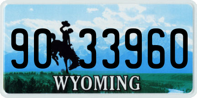 WY license plate 9033960