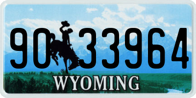 WY license plate 9033964
