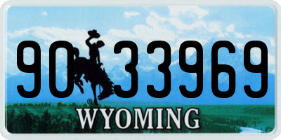 WY license plate 9033969