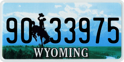 WY license plate 9033975