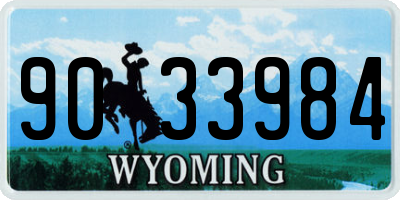 WY license plate 9033984