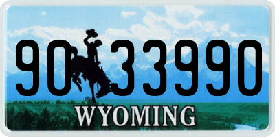 WY license plate 9033990