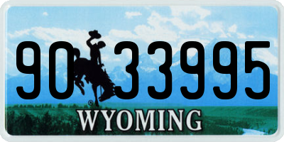 WY license plate 9033995