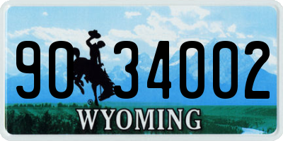 WY license plate 9034002