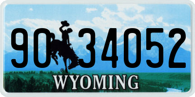 WY license plate 9034052