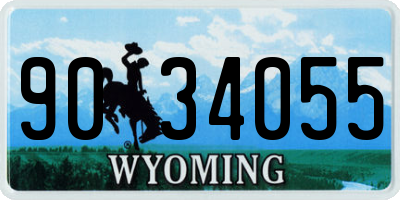 WY license plate 9034055