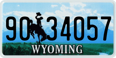 WY license plate 9034057
