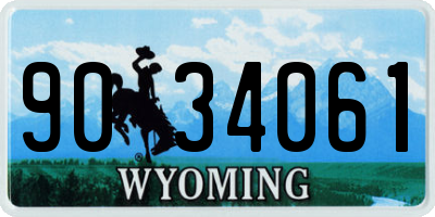 WY license plate 9034061