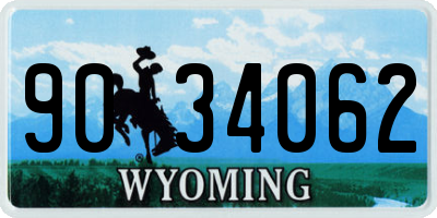 WY license plate 9034062