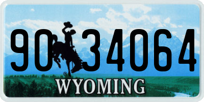 WY license plate 9034064