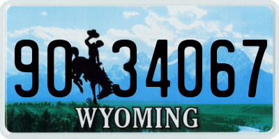 WY license plate 9034067