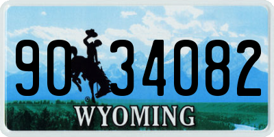 WY license plate 9034082