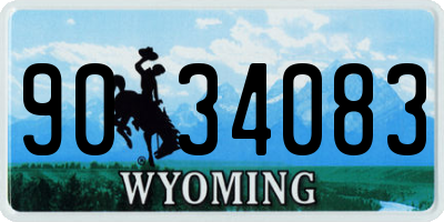 WY license plate 9034083