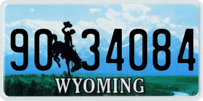 WY license plate 9034084