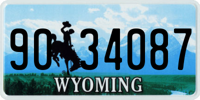 WY license plate 9034087