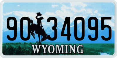 WY license plate 9034095
