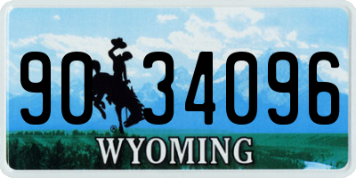 WY license plate 9034096