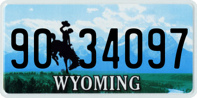 WY license plate 9034097