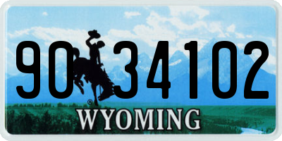 WY license plate 9034102