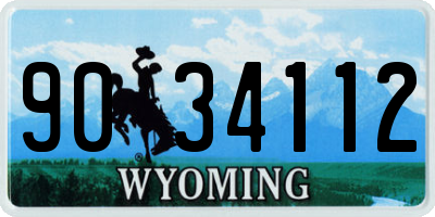 WY license plate 9034112