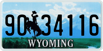 WY license plate 9034116