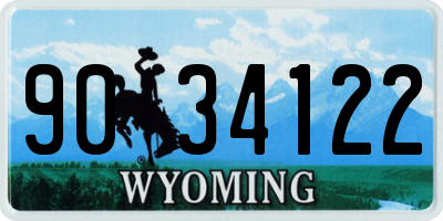 WY license plate 9034122