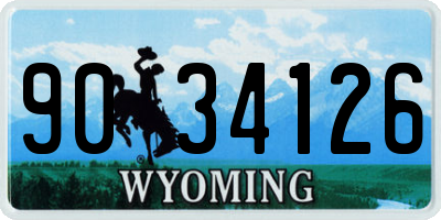 WY license plate 9034126