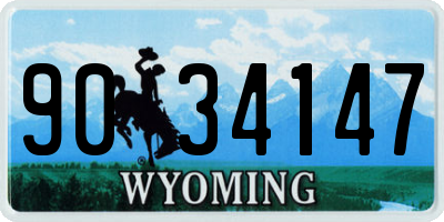 WY license plate 9034147