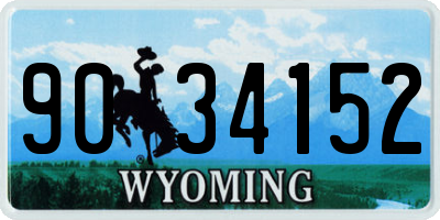 WY license plate 9034152