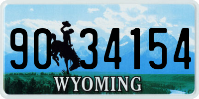 WY license plate 9034154