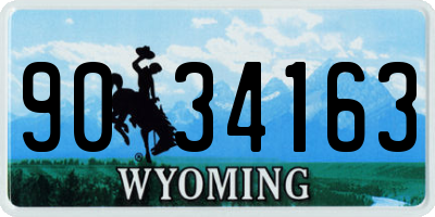 WY license plate 9034163