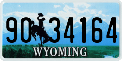 WY license plate 9034164