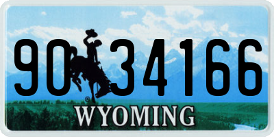 WY license plate 9034166