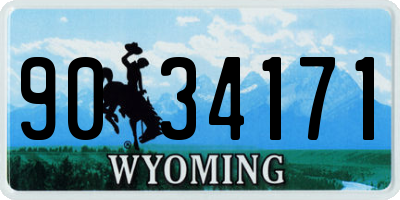WY license plate 9034171